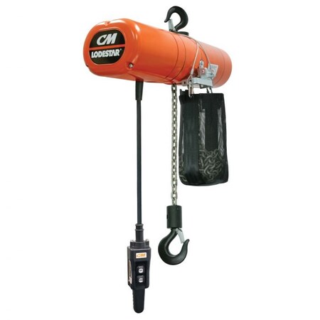 Cm Lodestar Electric Chain Hoist, Single Reeving, Series Model B, 025 Ton, 025 X 07445 In, 10 Ft 2725NH
